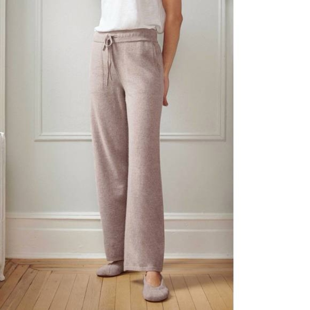White + Warren 100% Cashmere Wide Leg Pants